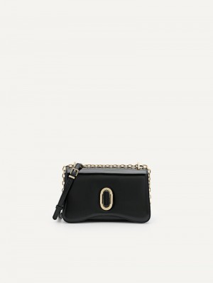 Pedro Studio Rift Leather Bags Women Shoulder Bags Black | Q9Q-2021