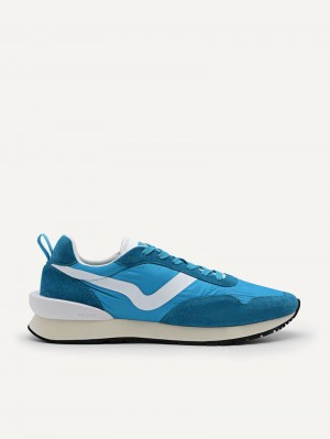 Pedro Swift Sneakers Men Low Top Sneakers Cyan | Q9Q-1537