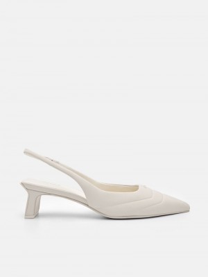 Pedro Tessa Leather Women Pumps Beige | Q9Q-1379