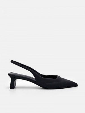 Pedro Tessa Leather Women Pumps Black | Q9Q-1380