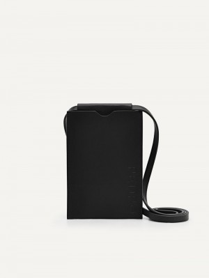 Pedro Trip Phone Pouch with Lanyard Women Tech Accessories Black | Q9Q-895