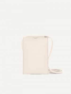 Pedro Trip Phone Pouch with Lanyard Women Tech Accessories Beige | Q9Q-894