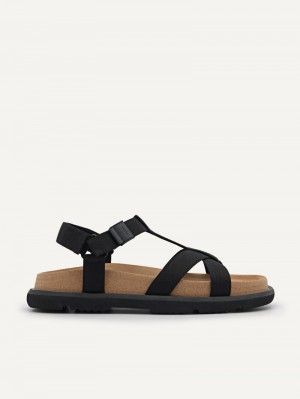 Pedro reCanvas Band Men Sandals Black | Q9Q-1608