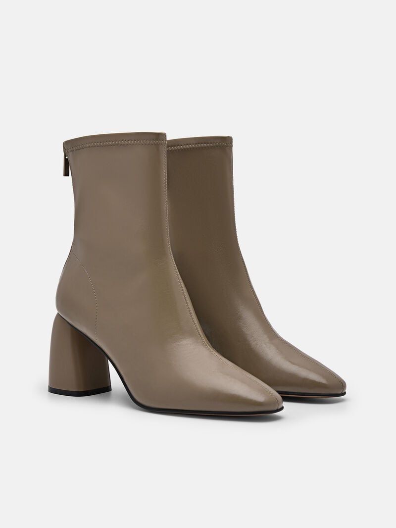 Pedro Alana Heel Boots Women Ankle Boots Olive | Q9Q-1373
