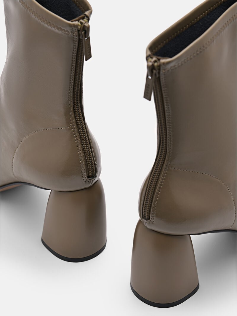 Pedro Alana Heel Boots Women Ankle Boots Olive | Q9Q-1373