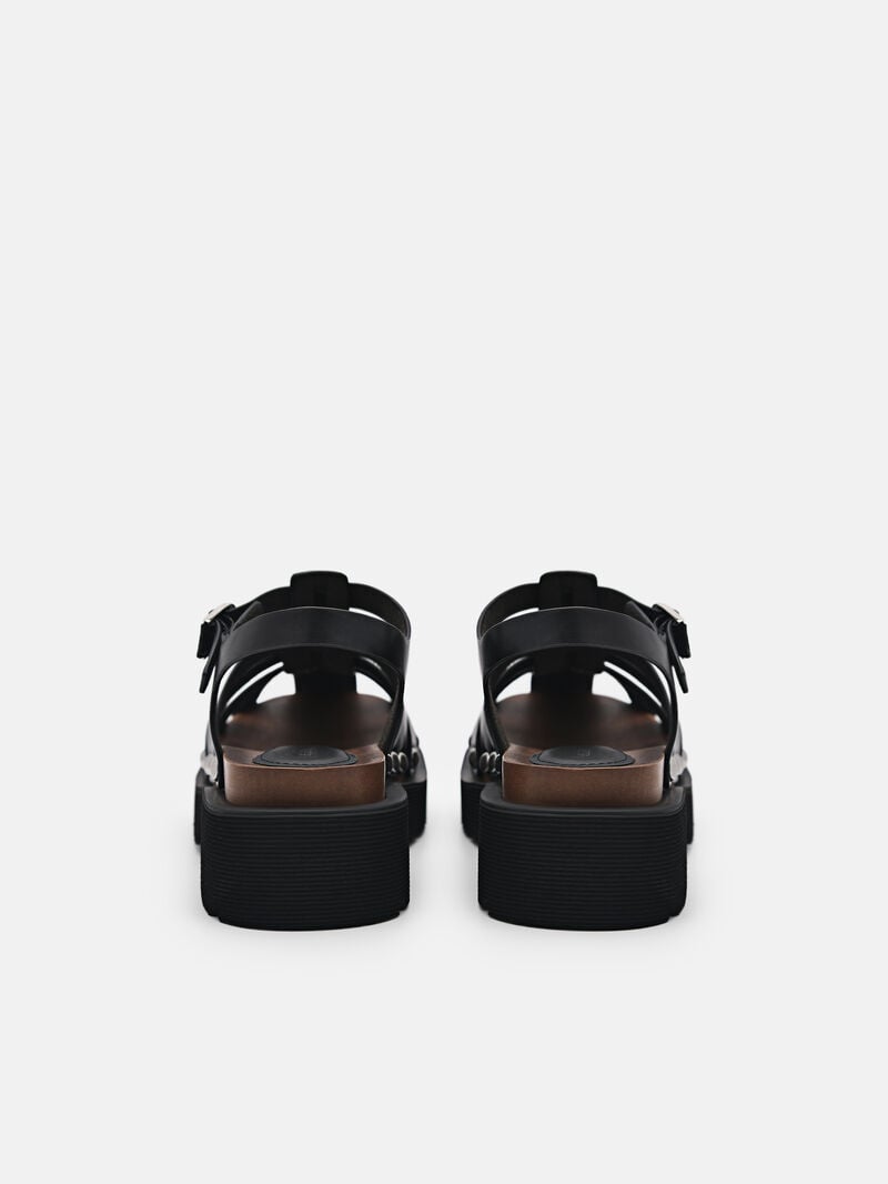 Pedro Alia Studded Women Clogs Black | Q9Q-1949