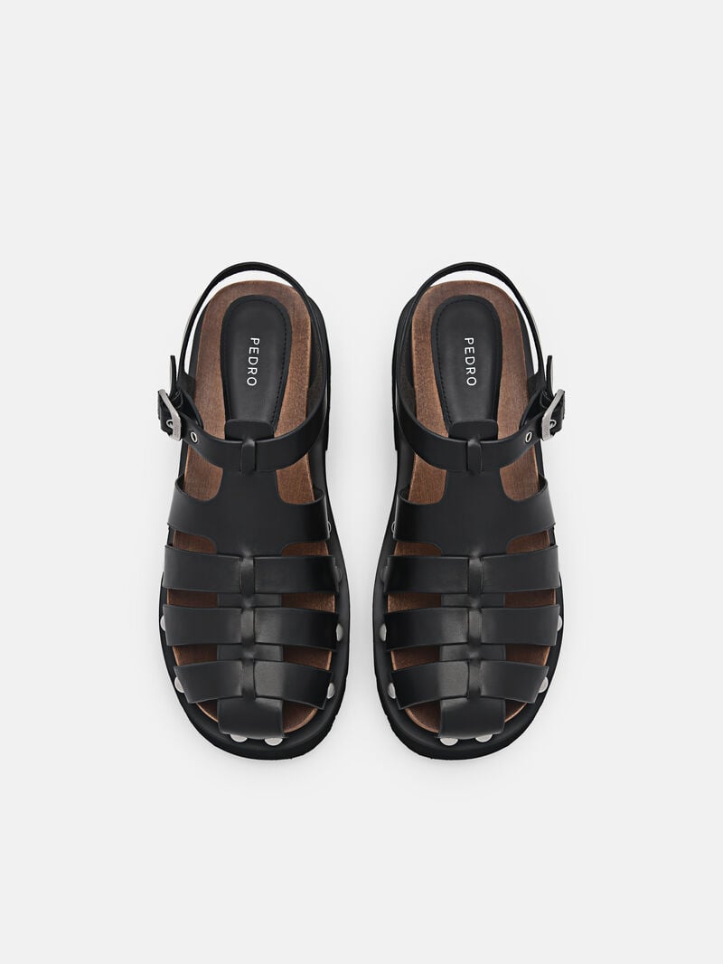 Pedro Alia Studded Women Clogs Black | Q9Q-1949