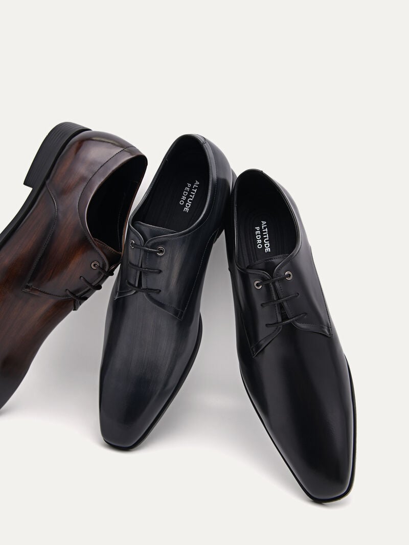 Pedro Altitude Derby Shoes Men Lace Up Shoes Black | Q9Q-2819