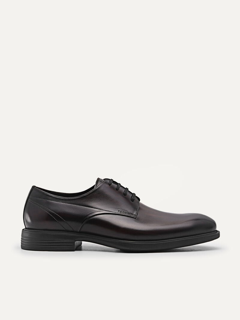 Pedro Altitude Leather Derby Men Lace Up Shoes Dark Brown | Q9Q-2818