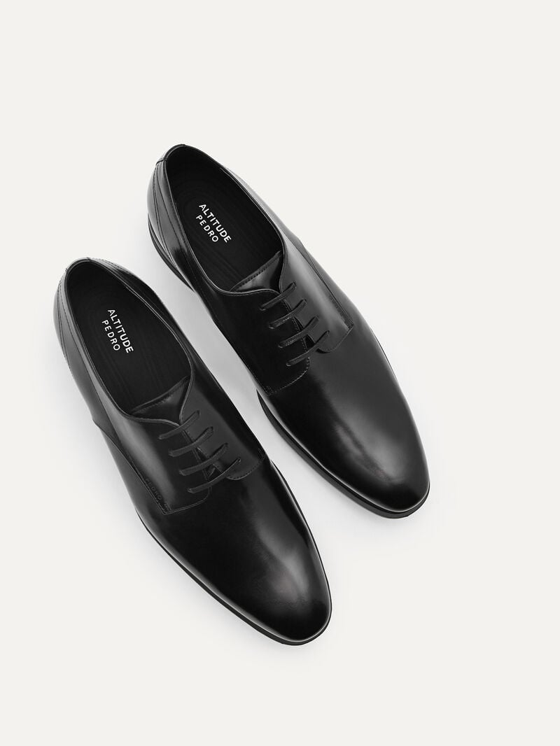 Pedro Altitude Leather Derby Men Lace Up Shoes Black | Q9Q-2817