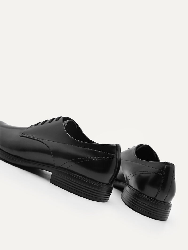 Pedro Altitude Leather Derby Men Lace Up Shoes Black | Q9Q-2817