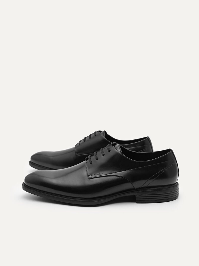 Pedro Altitude Leather Derby Men Lace Up Shoes Black | Q9Q-2817