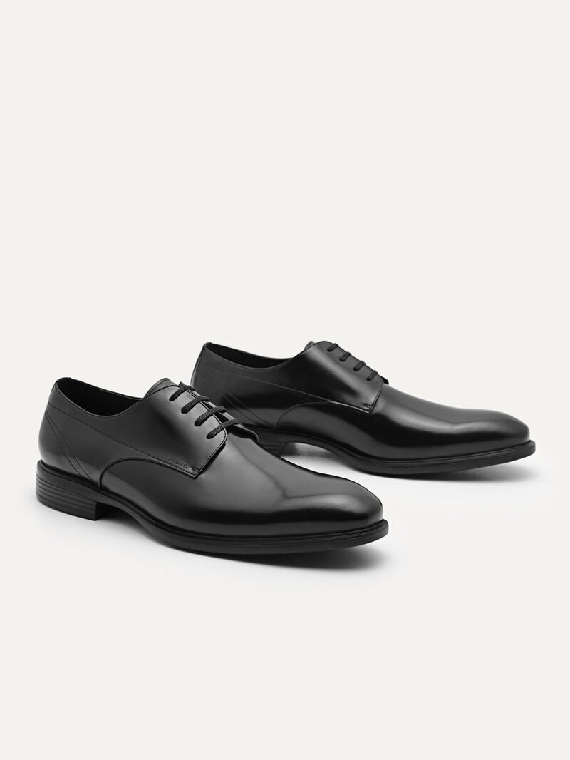Pedro Altitude Leather Derby Men Lace Up Shoes Black | Q9Q-2817