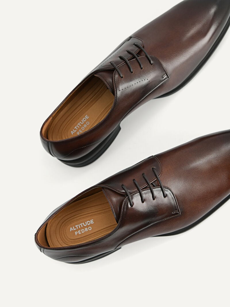 Pedro Altitude Leather Shoes Men Derby Shoes Dark Brown | Q9Q-2812