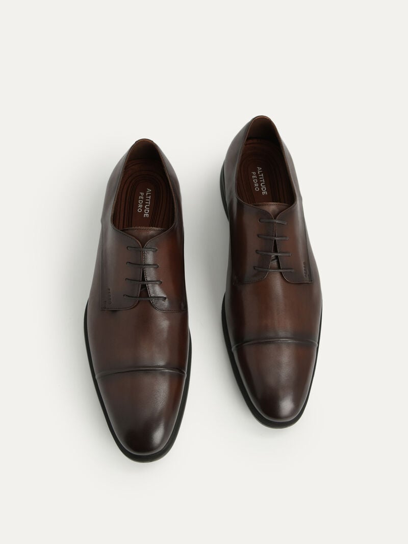 Pedro Altitude Leather Toe Derby Shoes Men Lace Up Shoes Brown | Q9Q-2808