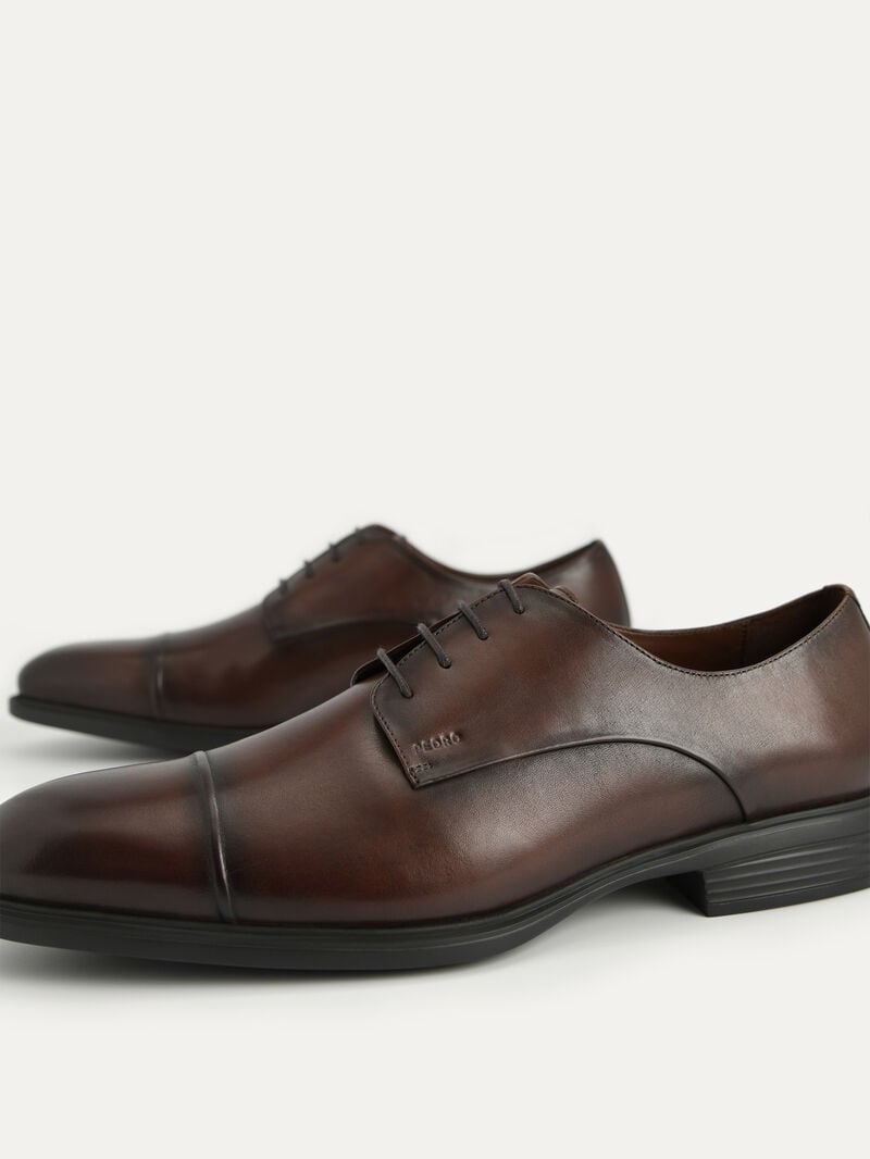 Pedro Altitude Leather Toe Derby Shoes Men Lace Up Shoes Brown | Q9Q-2808