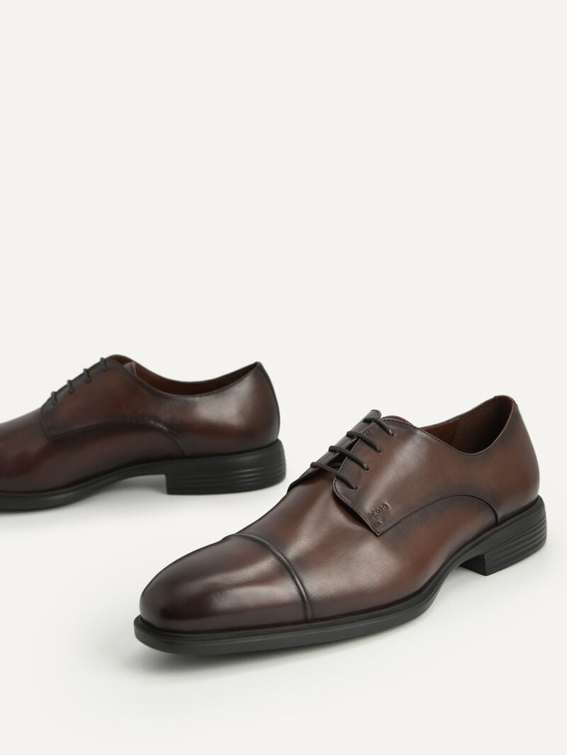 Pedro Altitude Leather Toe Derby Shoes Men Lace Up Shoes Brown | Q9Q-2808