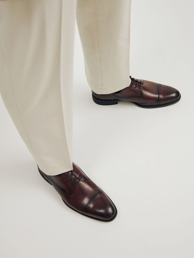 Pedro Altitude Leather Toe Derby Shoes Men Lace Up Shoes Brown | Q9Q-2808