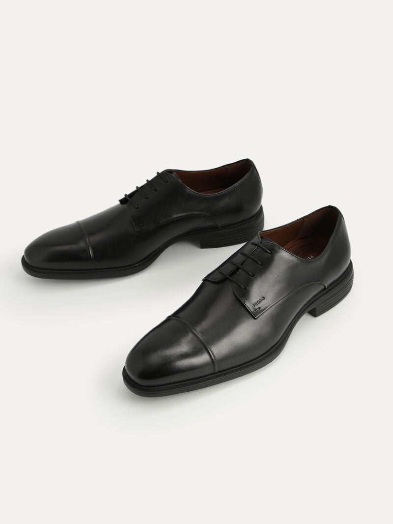 Pedro Altitude Leather Toe Shoes Men Derby Shoes Black | Q9Q-2805