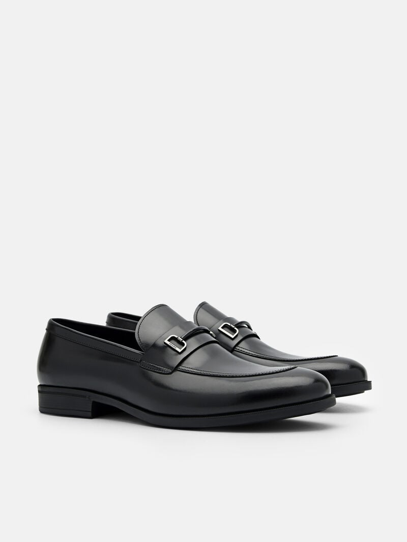 Pedro Altitude Lightweight Casey Leather Men Loafers Black | Q9Q-2798