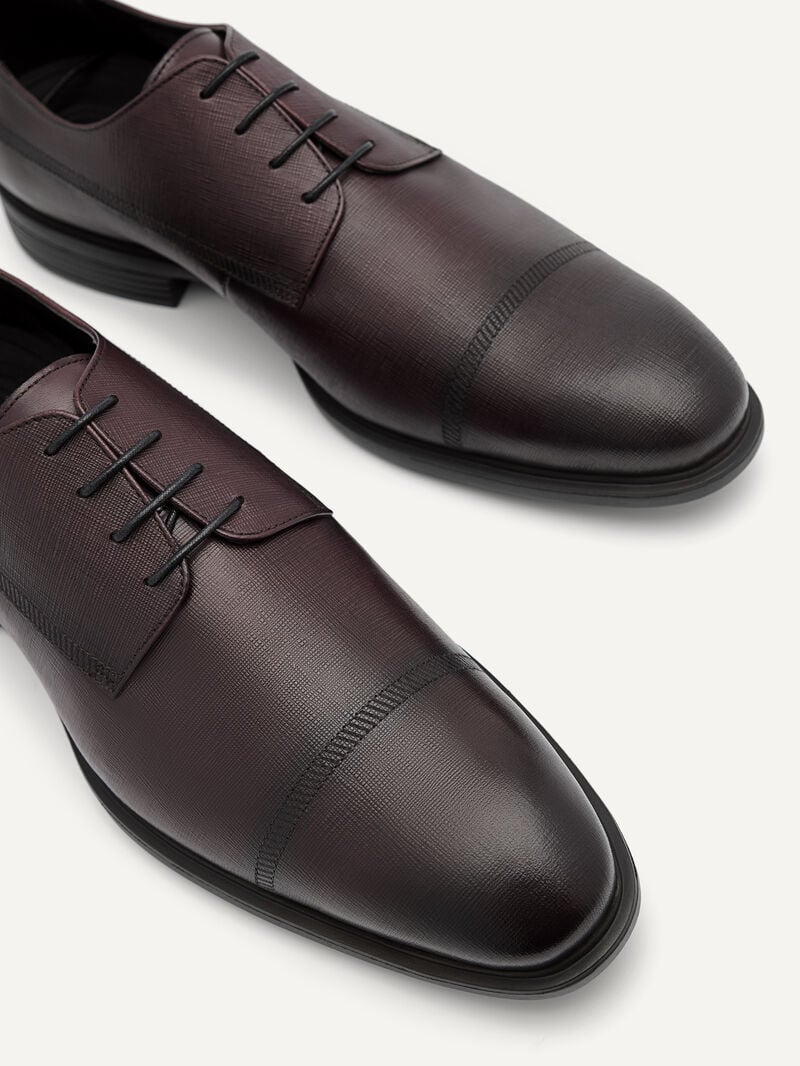 Pedro Altitude Lightweight Embossed Shoes Men Derby Shoes Dark Brown | Q9Q-2795