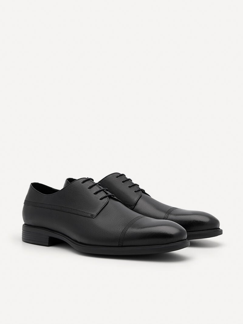 Pedro Altitude Lightweight Embossed Shoes Men Derby Shoes Black | Q9Q-2794