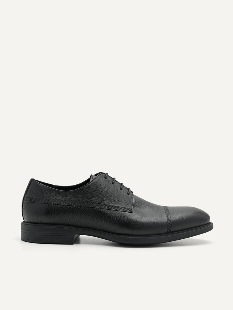 Pedro Altitude Lightweight Embossed Shoes Men Derby Shoes Black | Q9Q-2794