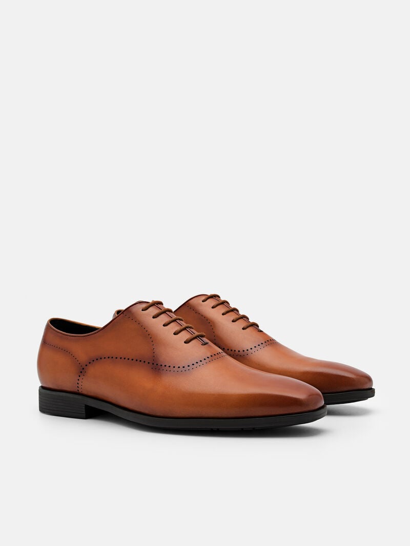Pedro Altitude Lightweight Leather Men Oxford Shoes Camel | Q9Q-2791