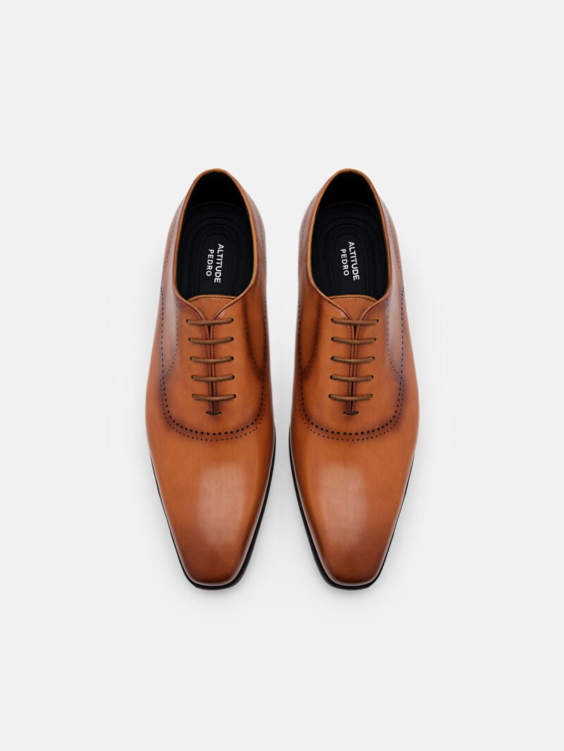 Pedro Altitude Lightweight Leather Men Oxford Shoes Camel | Q9Q-2791