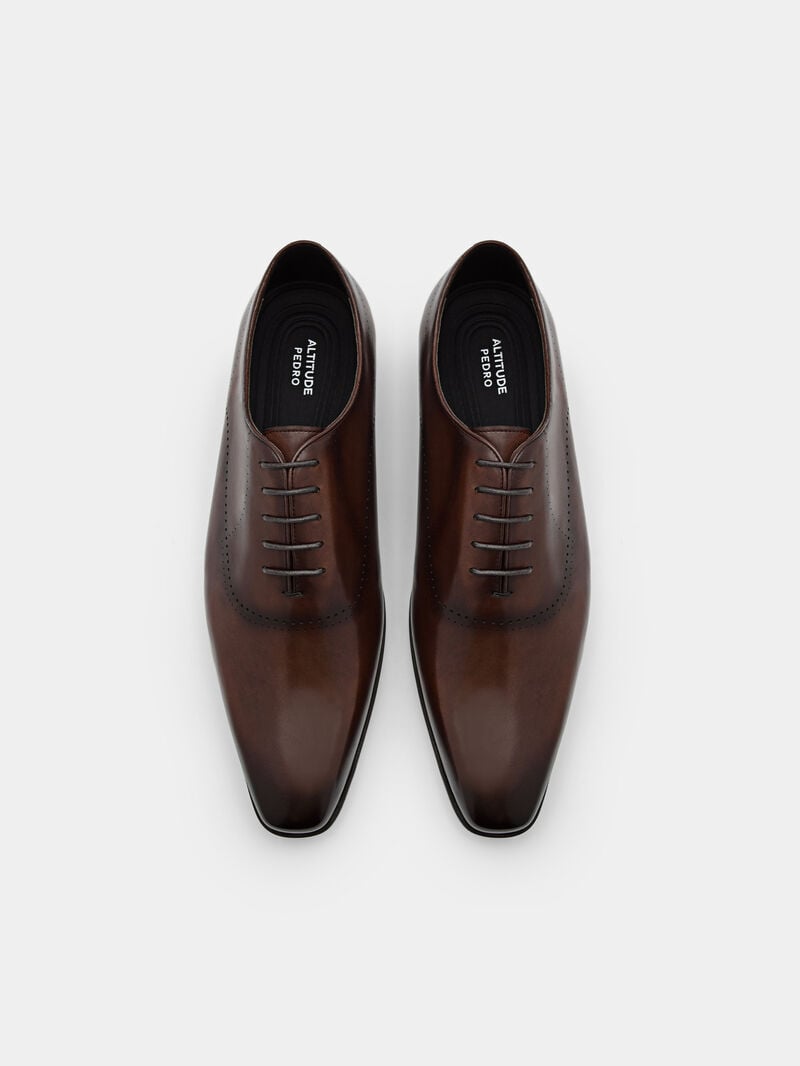 Pedro Altitude Lightweight Leather Men Oxford Shoes Brown | Q9Q-2790