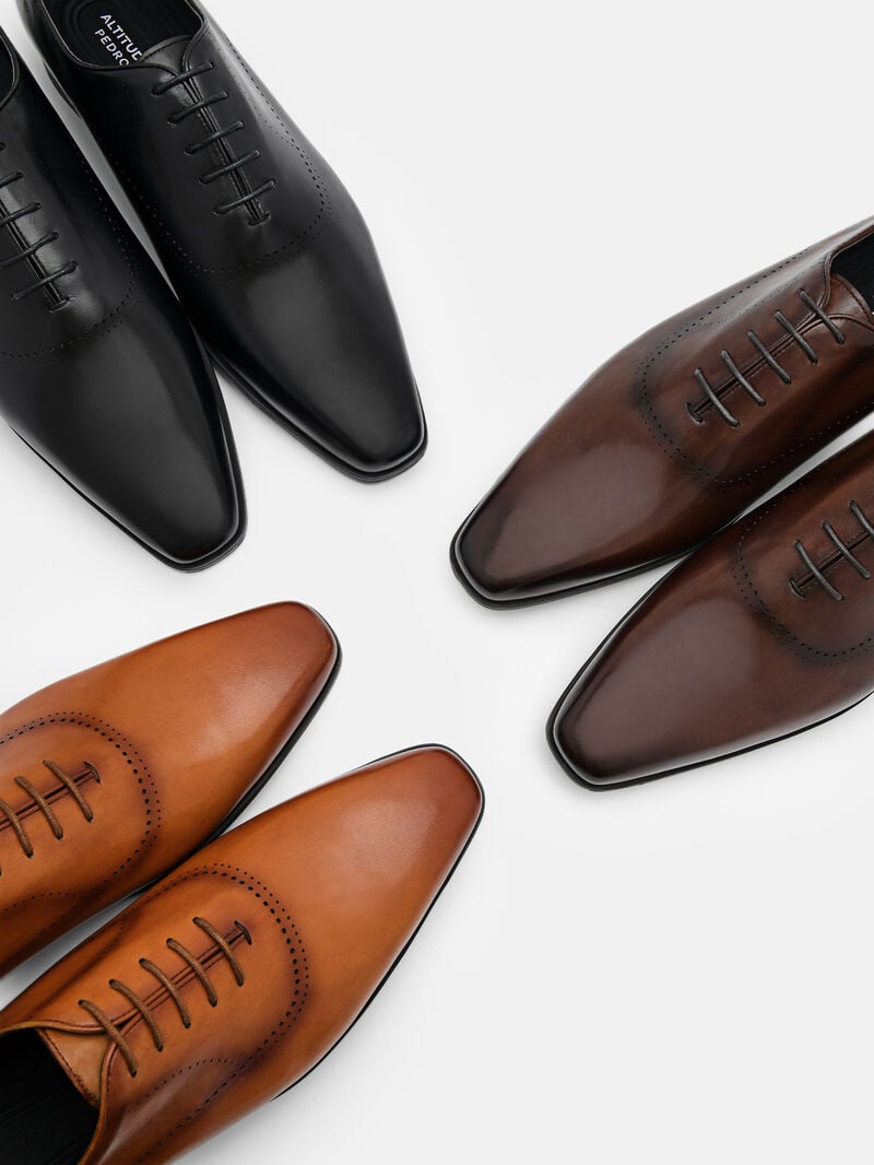 Pedro Altitude Lightweight Leather Men Oxford Shoes Brown | Q9Q-2790