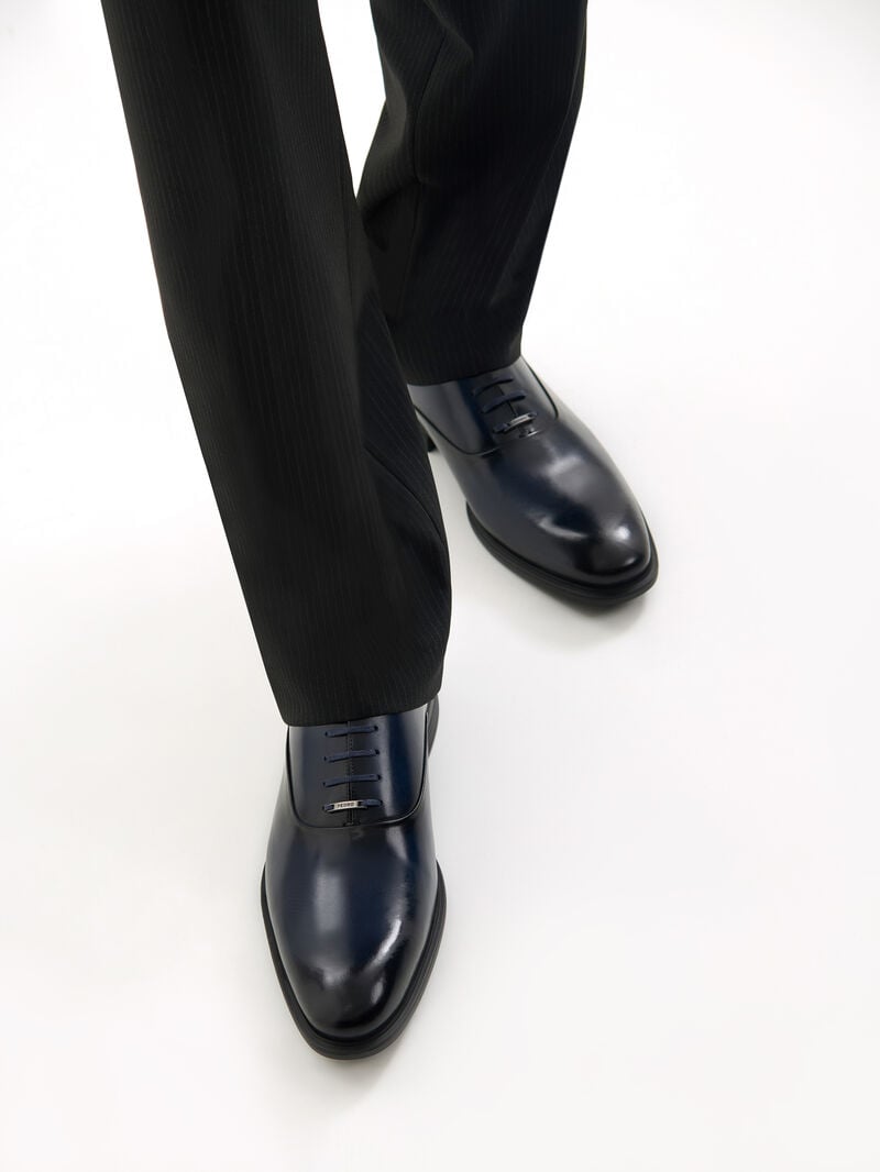 Pedro Altitude Lightweight Leather Men Oxford Shoes Navy | Q9Q-2788