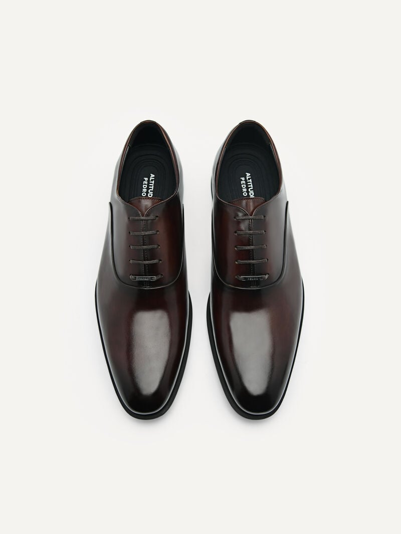 Pedro Altitude Lightweight Leather Men Oxford Shoes Dark Brown | Q9Q-2787