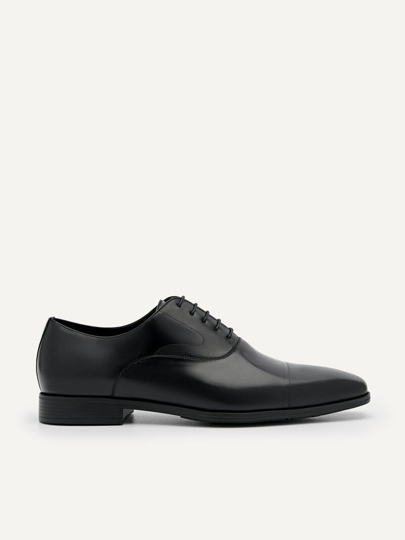 Pedro Altitude Lightweight Leather Oxford Shoes Men Lace Up Shoes Black | Q9Q-2783