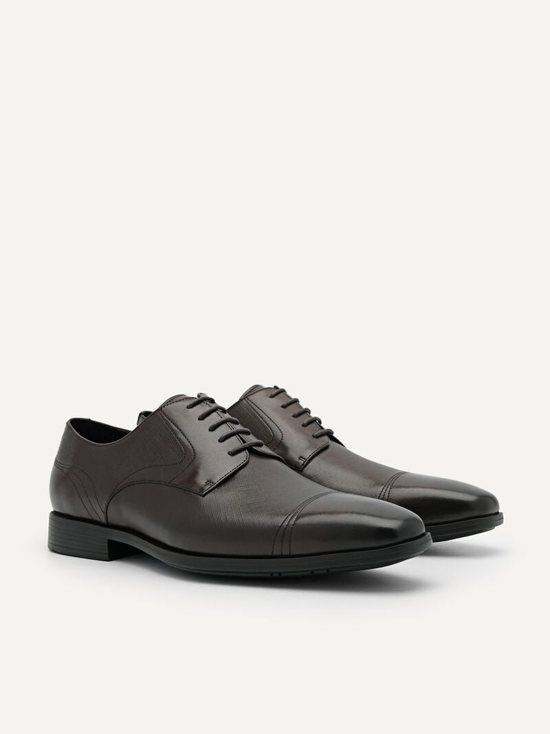 Pedro Altitude Lightweight Leather Shoes Men Derby Shoes Dark Brown | Q9Q-2780