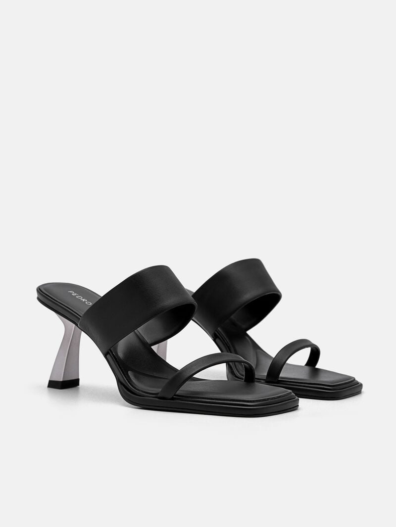Pedro Amelie Leather Women Heel Sandals Black | Q9Q-1503