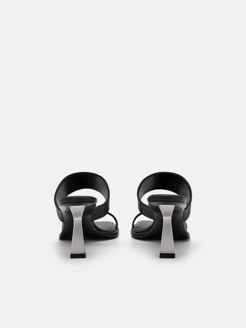 Pedro Amelie Leather Women Heel Sandals Black | Q9Q-1503