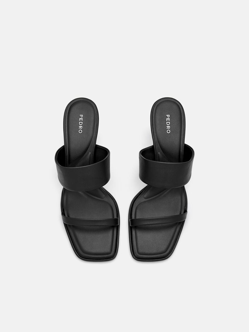 Pedro Amelie Leather Women Heel Sandals Black | Q9Q-1503