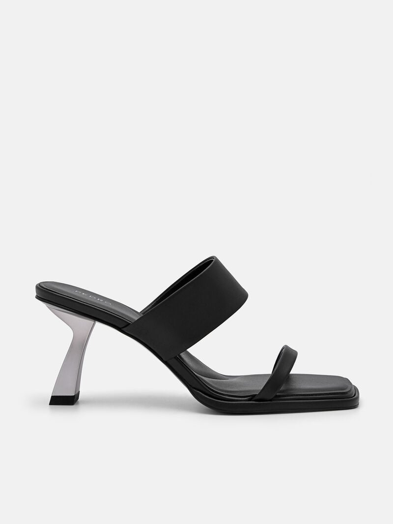 Pedro Amelie Leather Women Heel Sandals Black | Q9Q-1503
