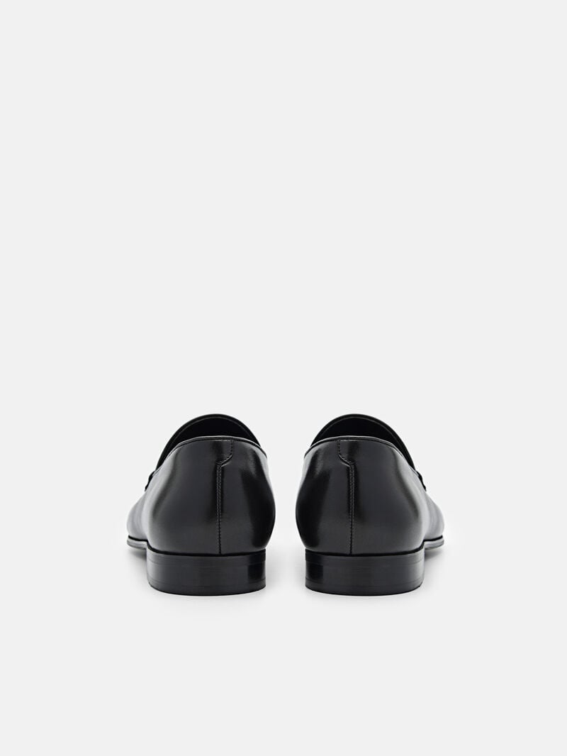 Pedro Anthony Leather Men Loafers Black | Q9Q-2770