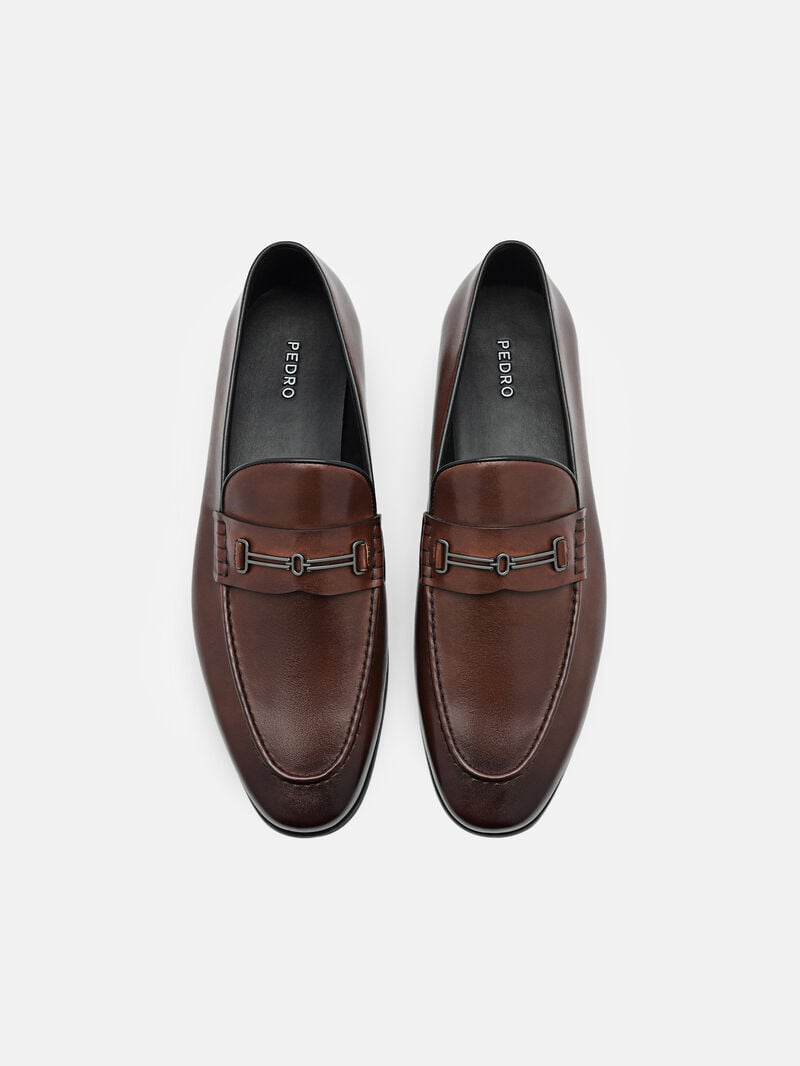 Pedro Anthony Leather Men Loafers Brown | Q9Q-2771