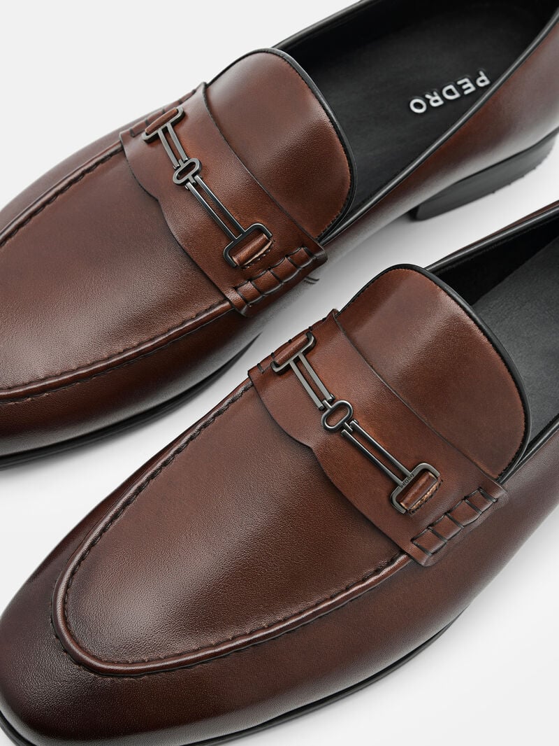Pedro Anthony Leather Men Loafers Brown | Q9Q-2771