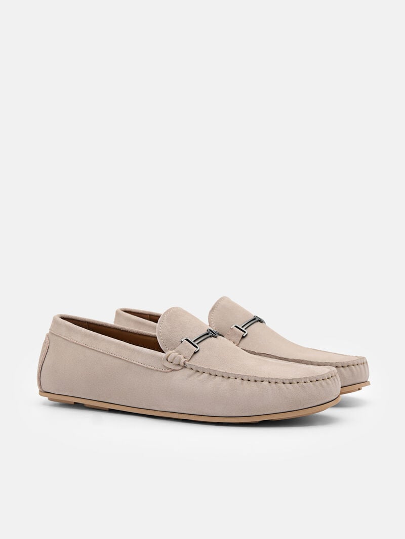 Pedro Anthony Leather Moccasins Men Loafers Taupe | Q9Q-2766