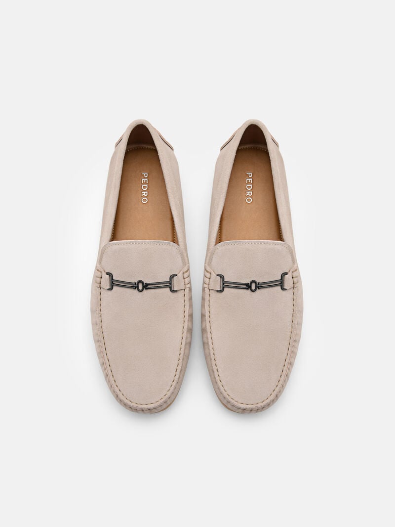 Pedro Anthony Leather Moccasins Men Loafers Taupe | Q9Q-2766