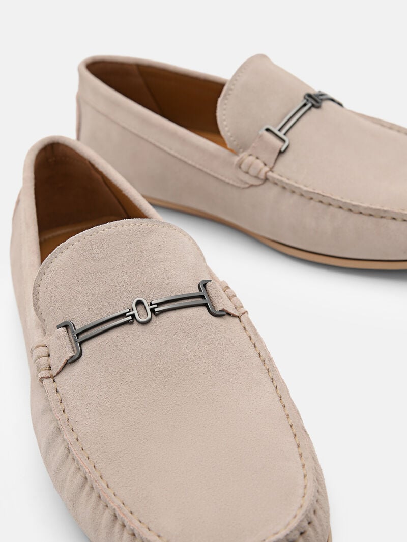 Pedro Anthony Leather Moccasins Men Loafers Taupe | Q9Q-2766