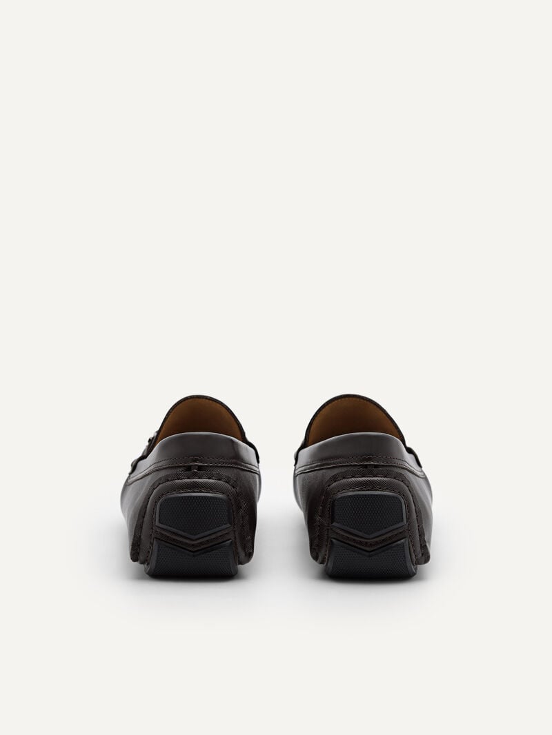Pedro Antonio Leather Men Moccasins Dark Brown | Q9Q-1938