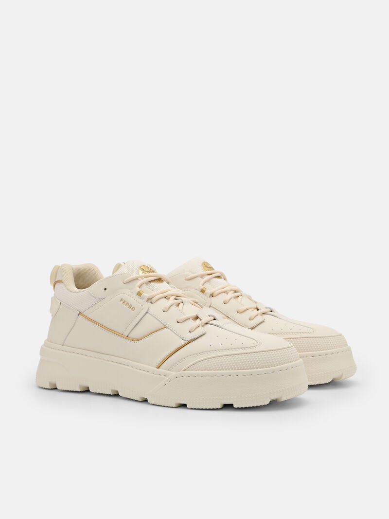 Pedro Arc Court Sneakers Men Low Top Sneakers Chalk | Q9Q-1933