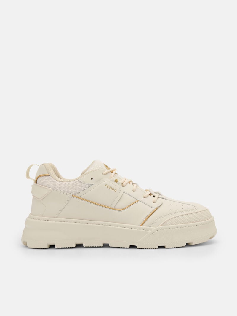 Pedro Arc Court Sneakers Men Low Top Sneakers Chalk | Q9Q-1933