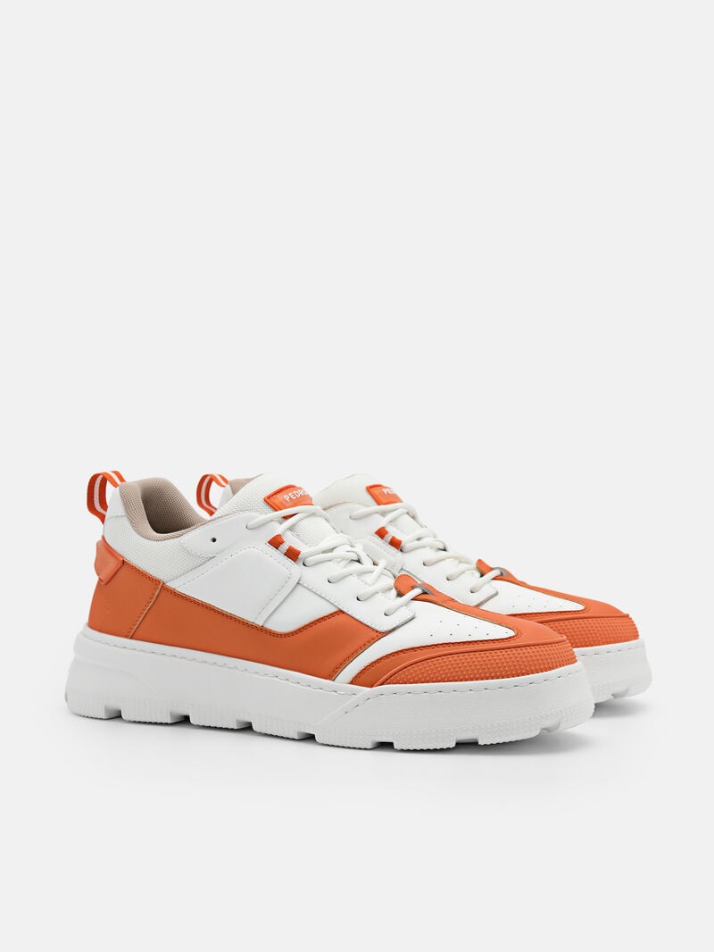 Pedro Arc Court Sneakers Men Low Top Sneakers Orange | Q9Q-1931