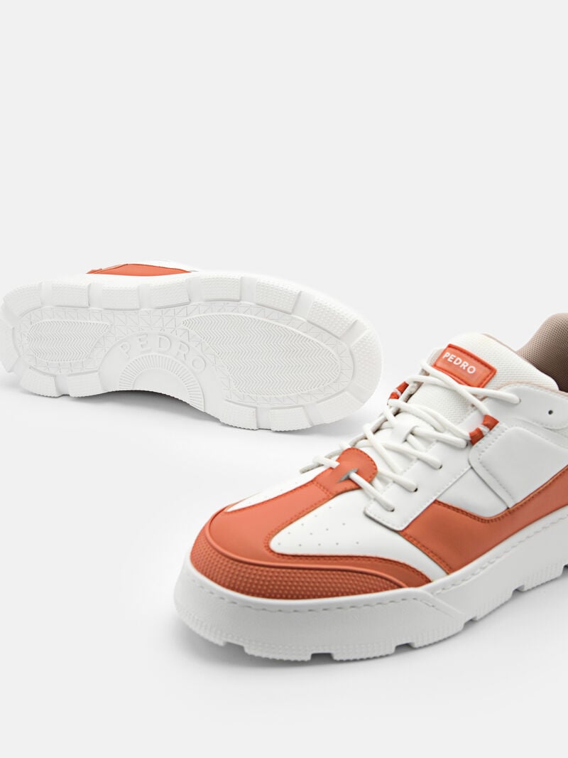 Pedro Arc Court Sneakers Men Low Top Sneakers Orange | Q9Q-1931